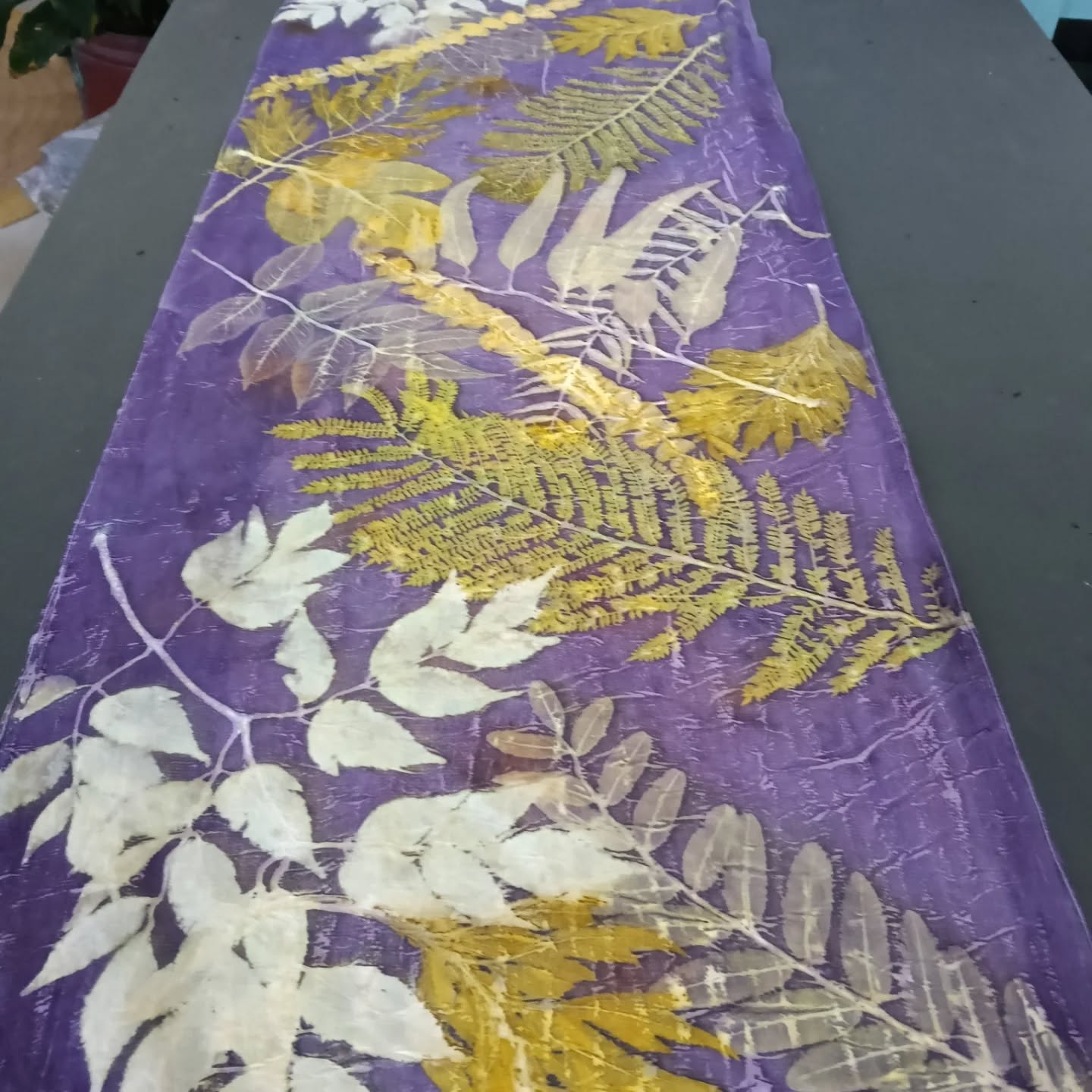 Vibrant Purple Eco Print